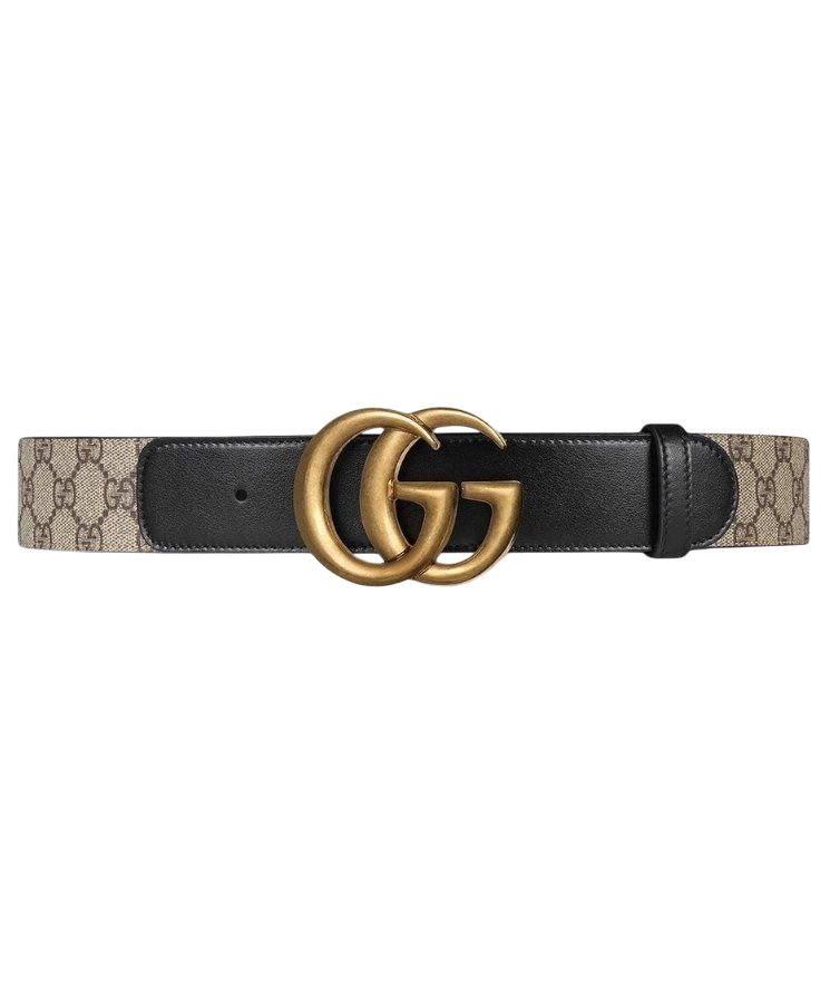 CINTURA - GUCCI MARMONT MARRONE/NERO