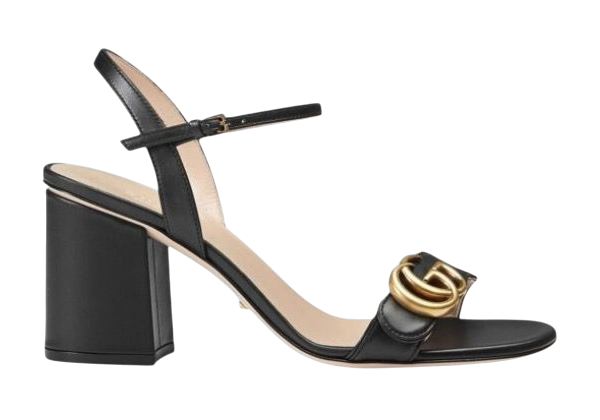 TACCHI - GUCCI LEATHER SANDALS WITH A LOGO