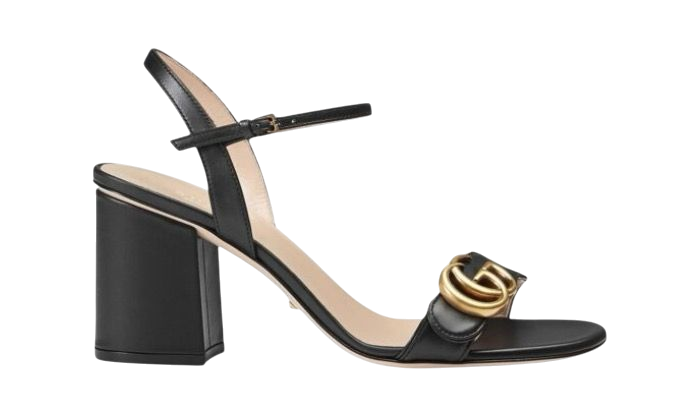 TACCHI - GUCCI LEATHER SANDALS WITH A LOGO