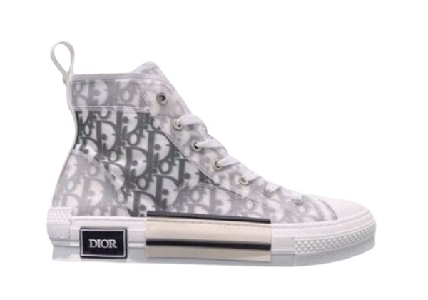 SCARPE - DIOR  B23 HIGH TOP BIANCO/GRIGIO