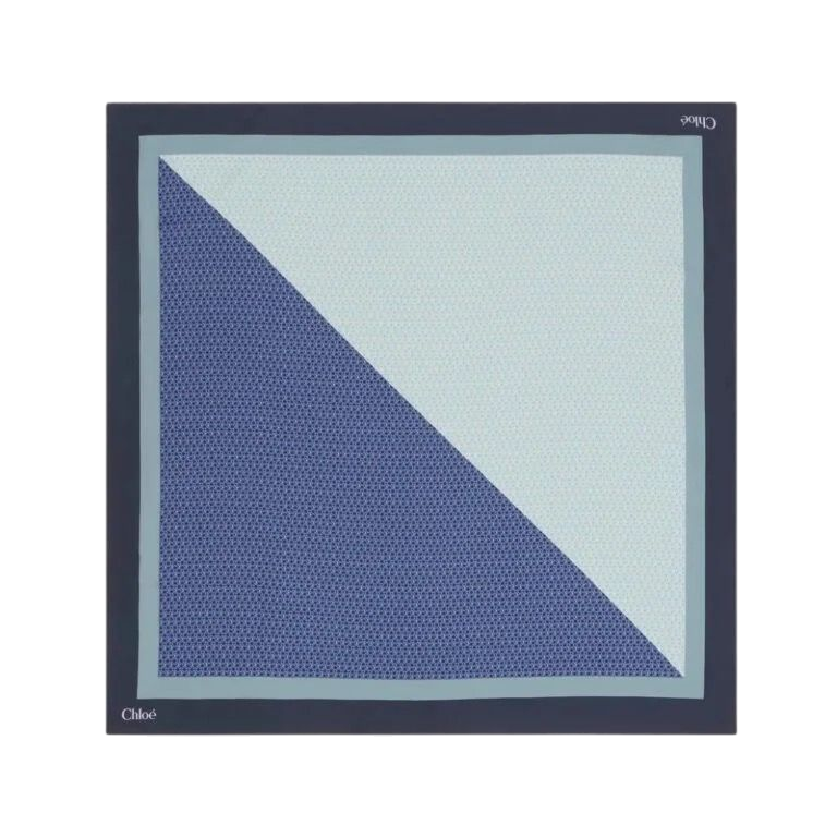 FOULARD - CHLOE MINI CRAVATTA IN SETA BLU