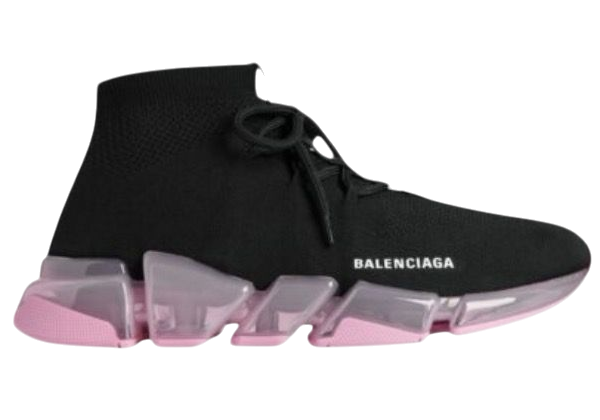 SCARPE - BALENCIAGA SPEED TRAINER CON LACCI NERO/ROSA CHIARO