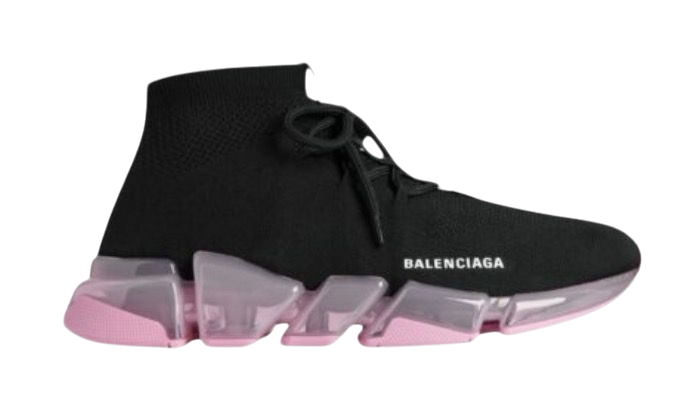 SCARPE - BALENCIAGA SPEED TRAINER CON LACCI NERO/ROSA CHIARO