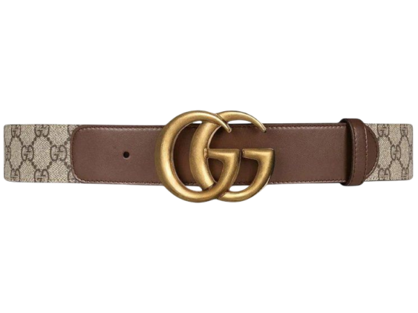 CINTURA - GUCCI MARMONT MARRONE/BEIGE
