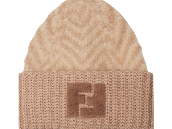 BERRETTO - FENDI IN ALPACA CHEVRON MARRONE