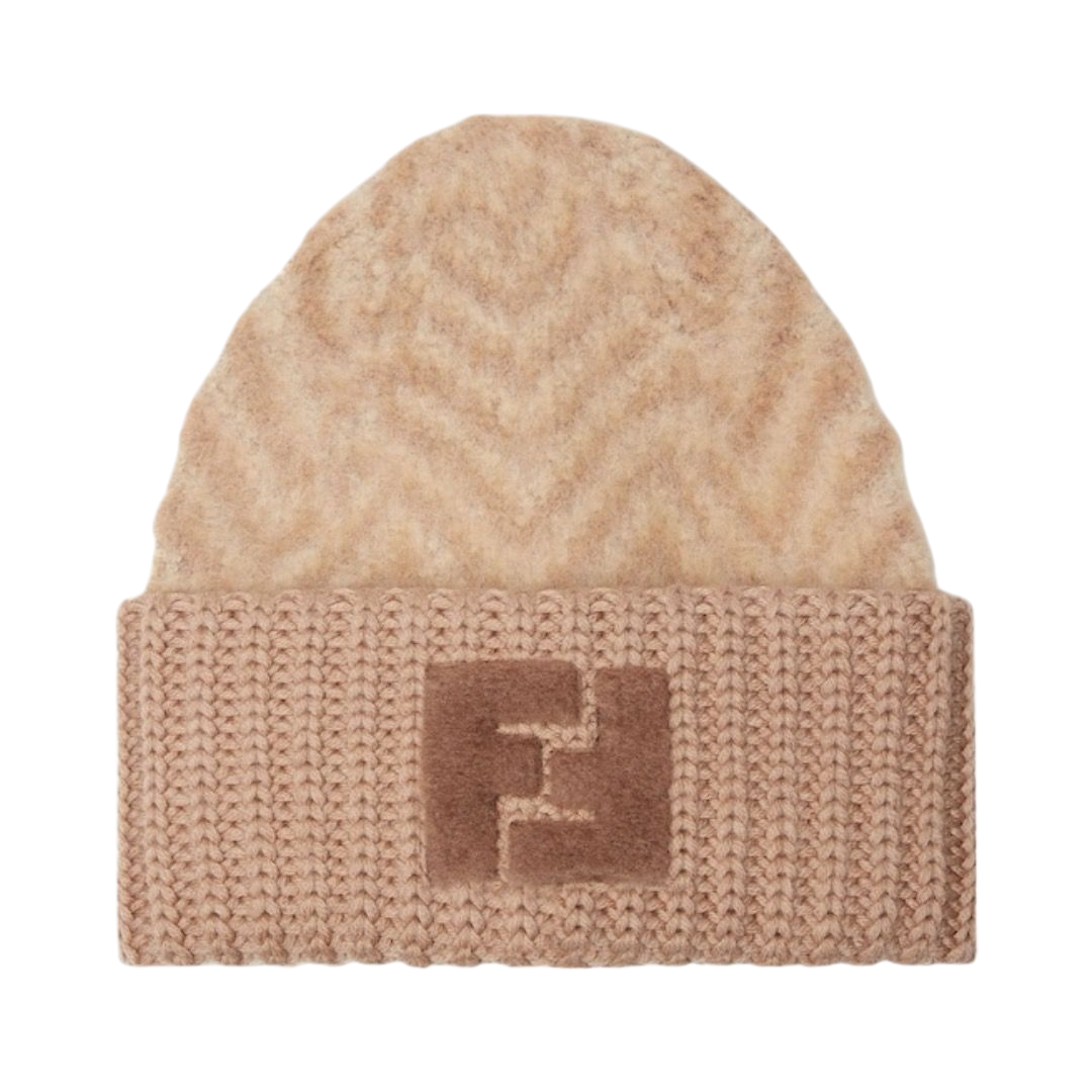 BERRETTO - FENDI IN ALPACA CHEVRON MARRONE
