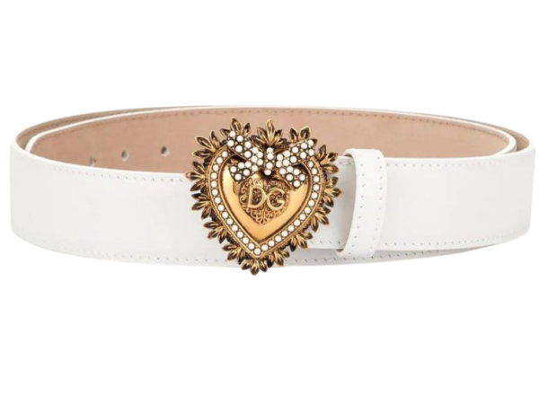CINTURA - DOLCE & GABBANA BIANCO/ORO
