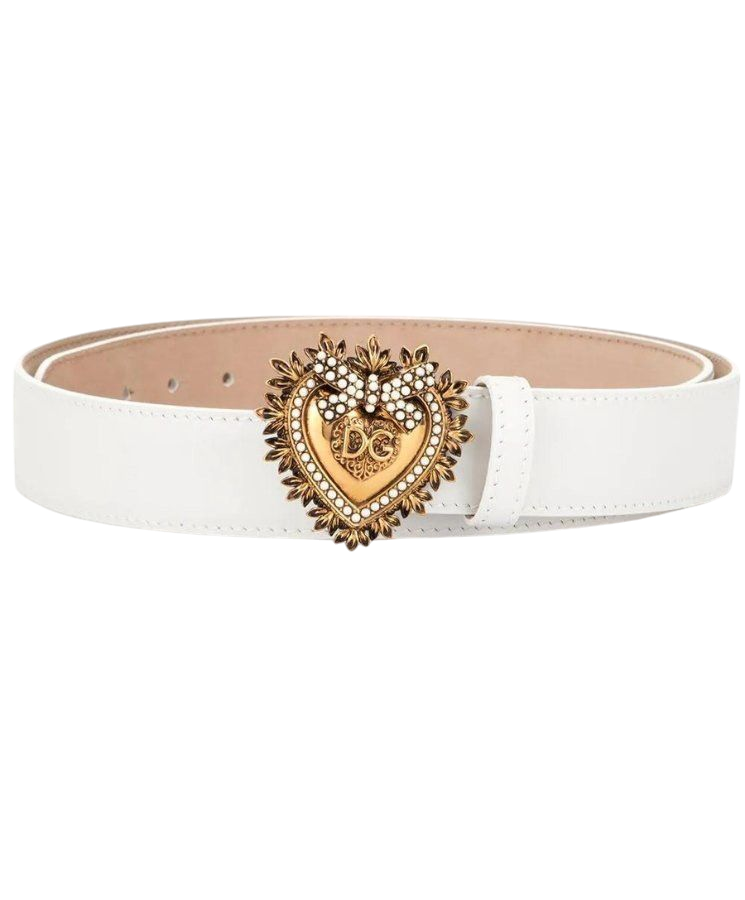 CINTURA - DOLCE & GABBANA BIANCO/ORO